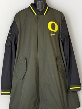 Oregon Ducks Nike Fuse Team Issued Player Jacket Water Repellent Green Size XL